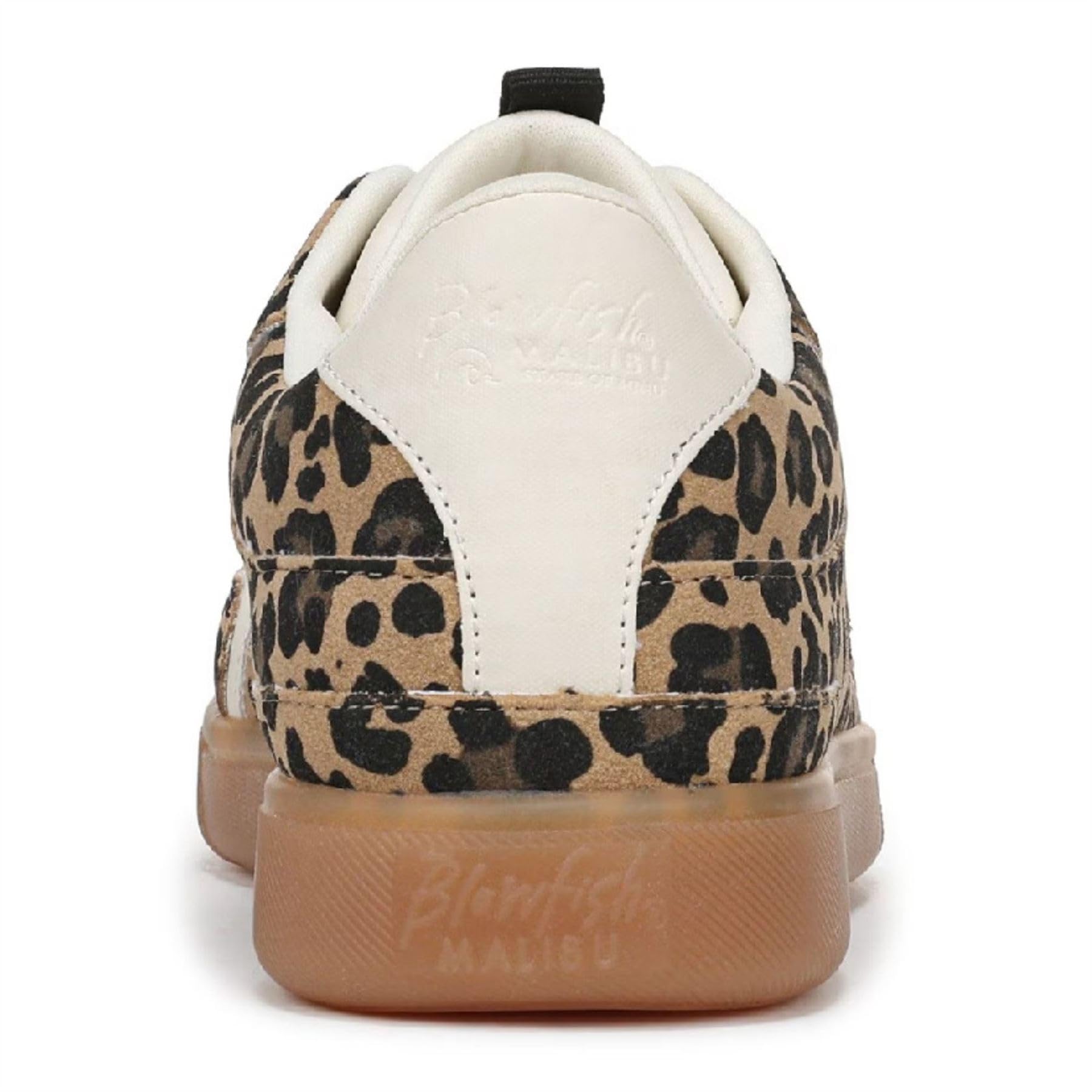 Tenis con cordones marrón leopardo para mujer