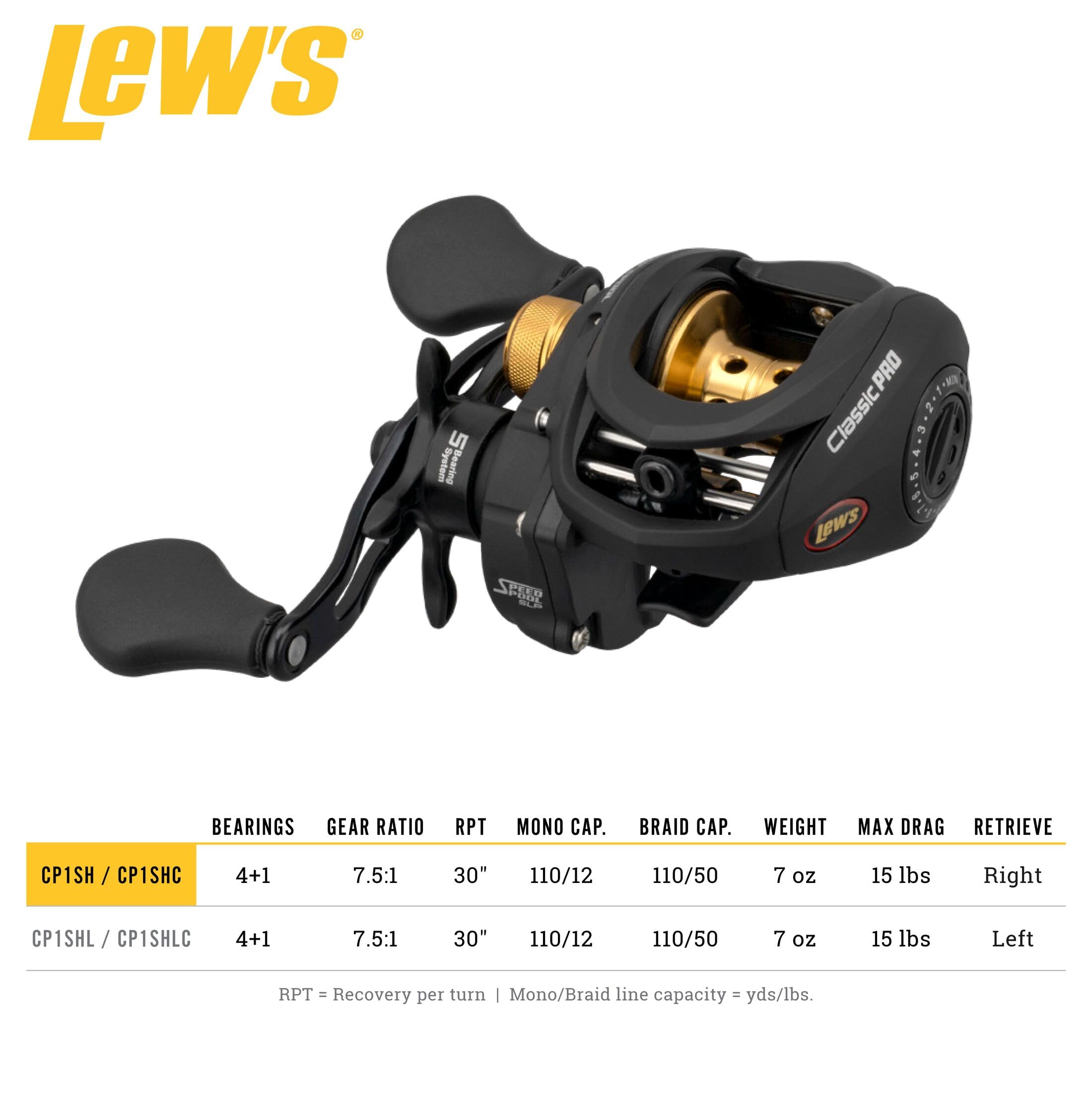 Lew's Classic Pro Speed Reel SLP Baitcast Moulinet de pêche