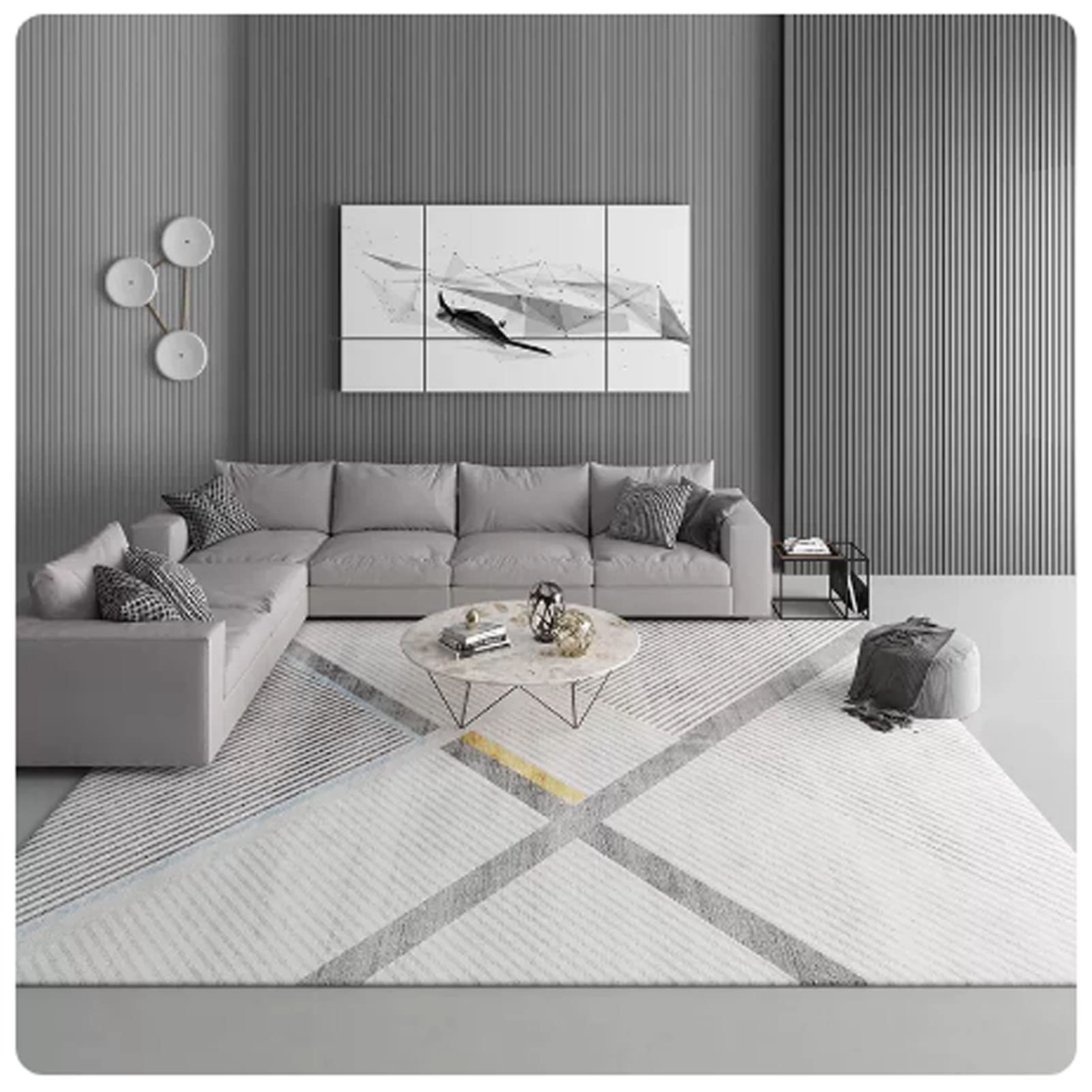 Tapis de salon anti-taches et antidérapant pour protéger votre sol avec style