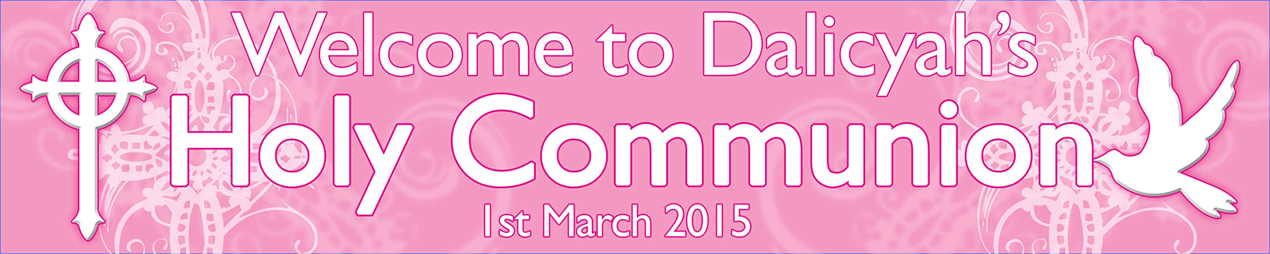 Kopek Personalised First 1st Holy Communion Banner - Pack of 2