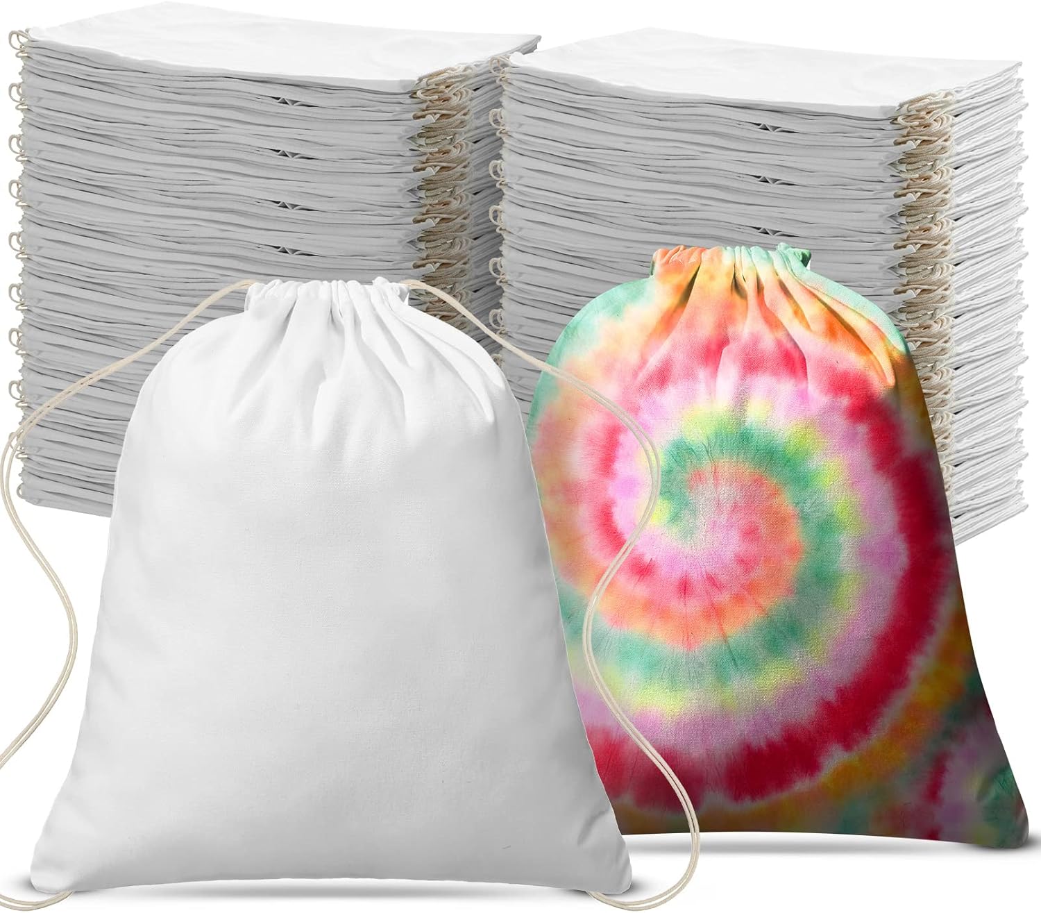 48 Pcs Tie Dye Cotton Drawstring Bags Drawstring Tote Backpack Items to Tie Dye DIY Birthday Party Favor Bags 48 Pcs Tie Dye Cotton Drawstring Bags Drawstring Tote Backpack Items to Tie Dye DIY Birthday Party Favor Bags