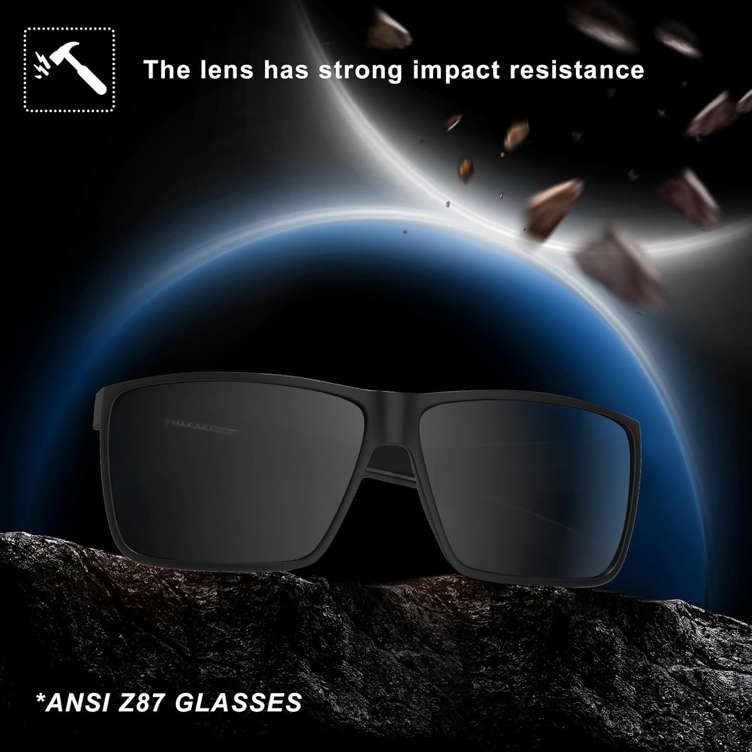 MAXJULI XL Z87 Sunglasses for Big Wide Heads Men TR90 Ultralight UV400 Protection Glasses 8108 - Image 6