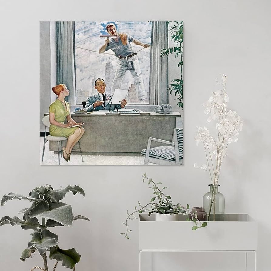 Amazon.com: 35+ Norman Rockwell Paintings Window Washer