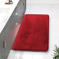 Vista 105 de Clara Clark - Tapete para baño, de espuma viscoelástica, terciopelo y felpa ultra suave, antideslizante, lavable a máquina y de secado rápido, de 17