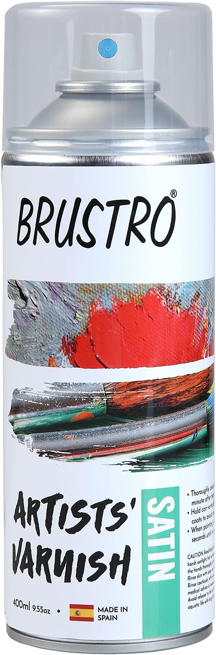 Artist's Varnish Spray Can|400ml|Satin Finish|Perfect Coating on Acrylic Painting,Watercolours,Oil Paints,Non-Yellowing,Non Toxic,Transparent,Canvas,Paper, Artwork Protection.