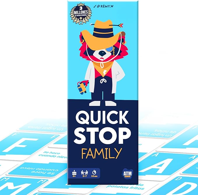 ATM Gaming Quickstop Family - The Most Fun Board Game for the Whole Family | Fast, Competitive Nights at Home - Original Gift