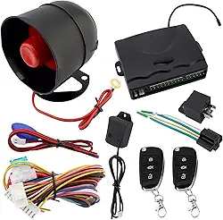 Alarme Automotivo Universal De 12 V, Sistema Entrada Sem Chave Com Sensor Sirene Controle Remoto