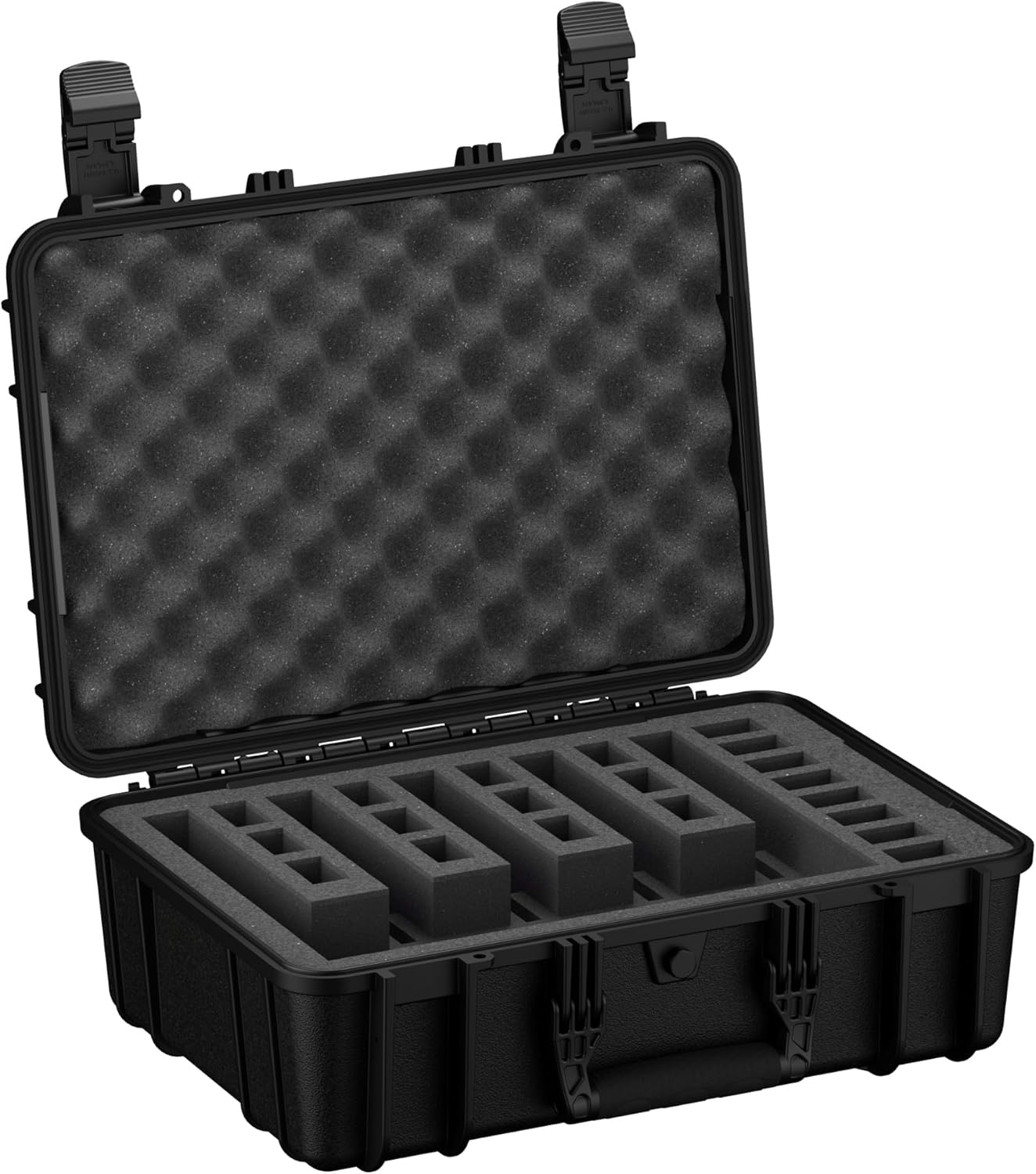 Condition 1 18'' 5 Pistol Case, Model 801, Heavy Duty Waterproof Hard Gun Case with 5 Slot 20 Mag Pre-Cut Foam, TSA Friendly, Made in USA, 18.36"x13.70"x7.03"