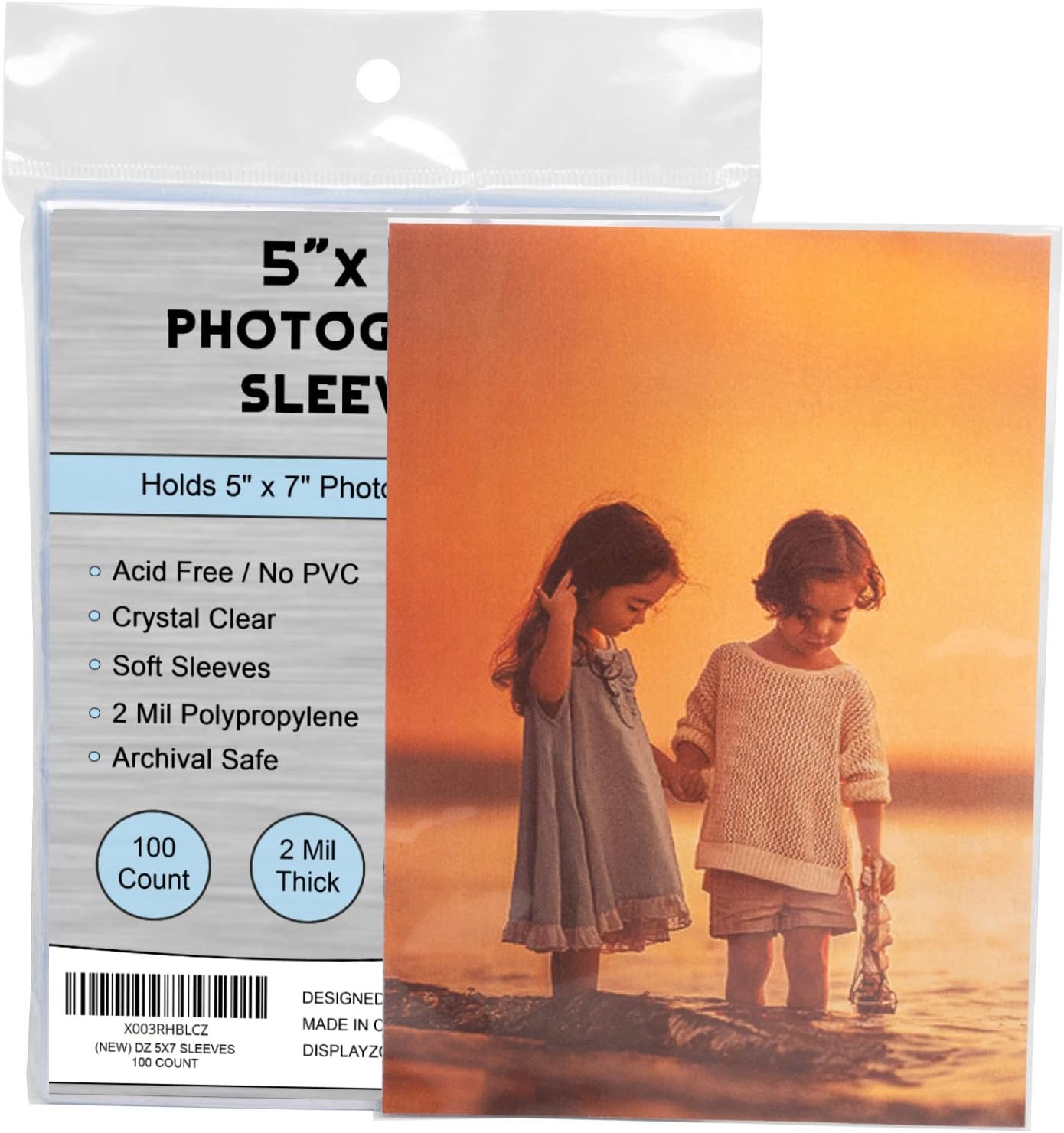 5x7 Sleeve 100-Count BCW 5x7 Soft Sleeves  Protect Oversized Cards,  Photos, Postcards  Acid-Free & Clear Postcard Sleeves
