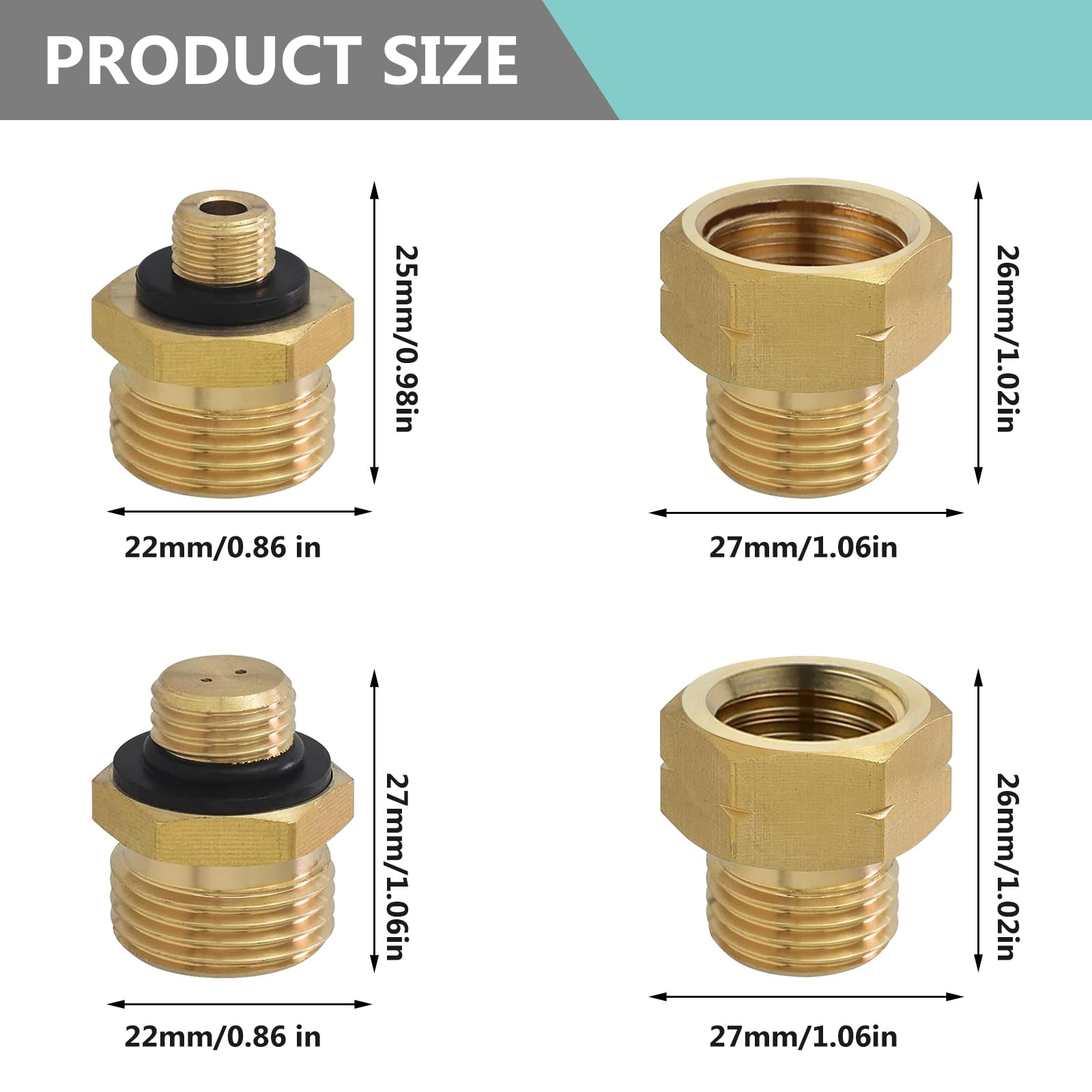 BYZESTY 4 Pezzi Cartuccia di Gas Adattatore Europa, Adattatore per Bombole di Gas, Adattatore per Ricarica Bombola Gas, Adattatore Bombole Gas Nr 1-4