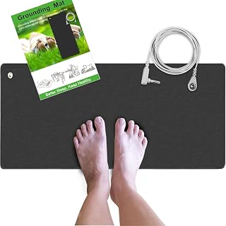 Earthed Universal Grounding Mat - Large, Computer Mouse Pad and Grounding Foot Mat, Reduce Pain and Inflammation, Relieve The Stress and Keep Healthy (39.4x11.8 Inch)
