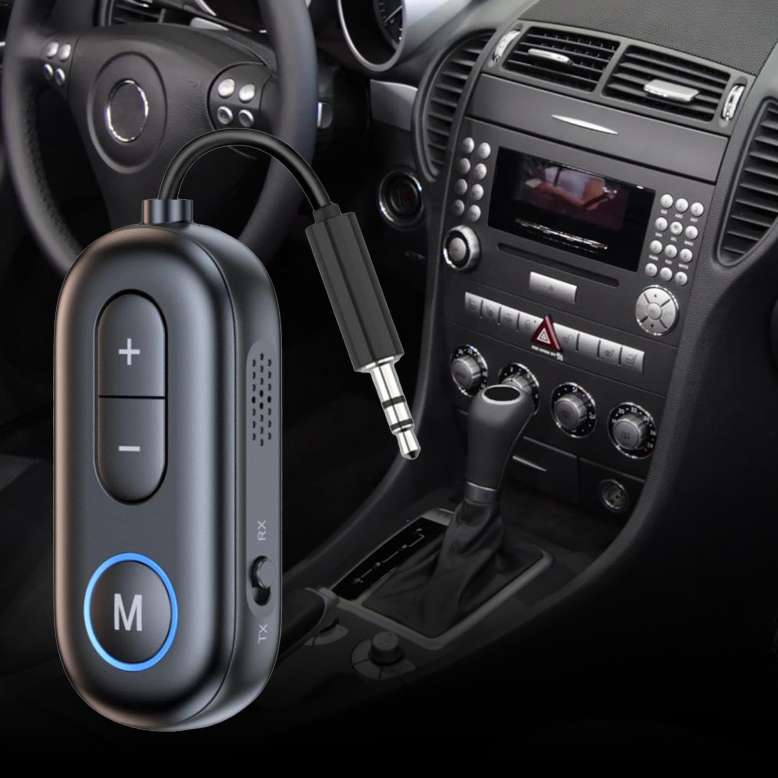 Aux Wireless Transmitter,Wireless Transmitter Audio Adapter | Transmitter Receiver USB Car Charger, Audio Receiver Low Latency for Headphones, Speakers, TV