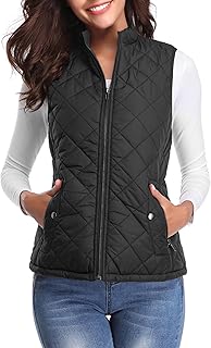Quilted Puffer Vest with Stand Collar