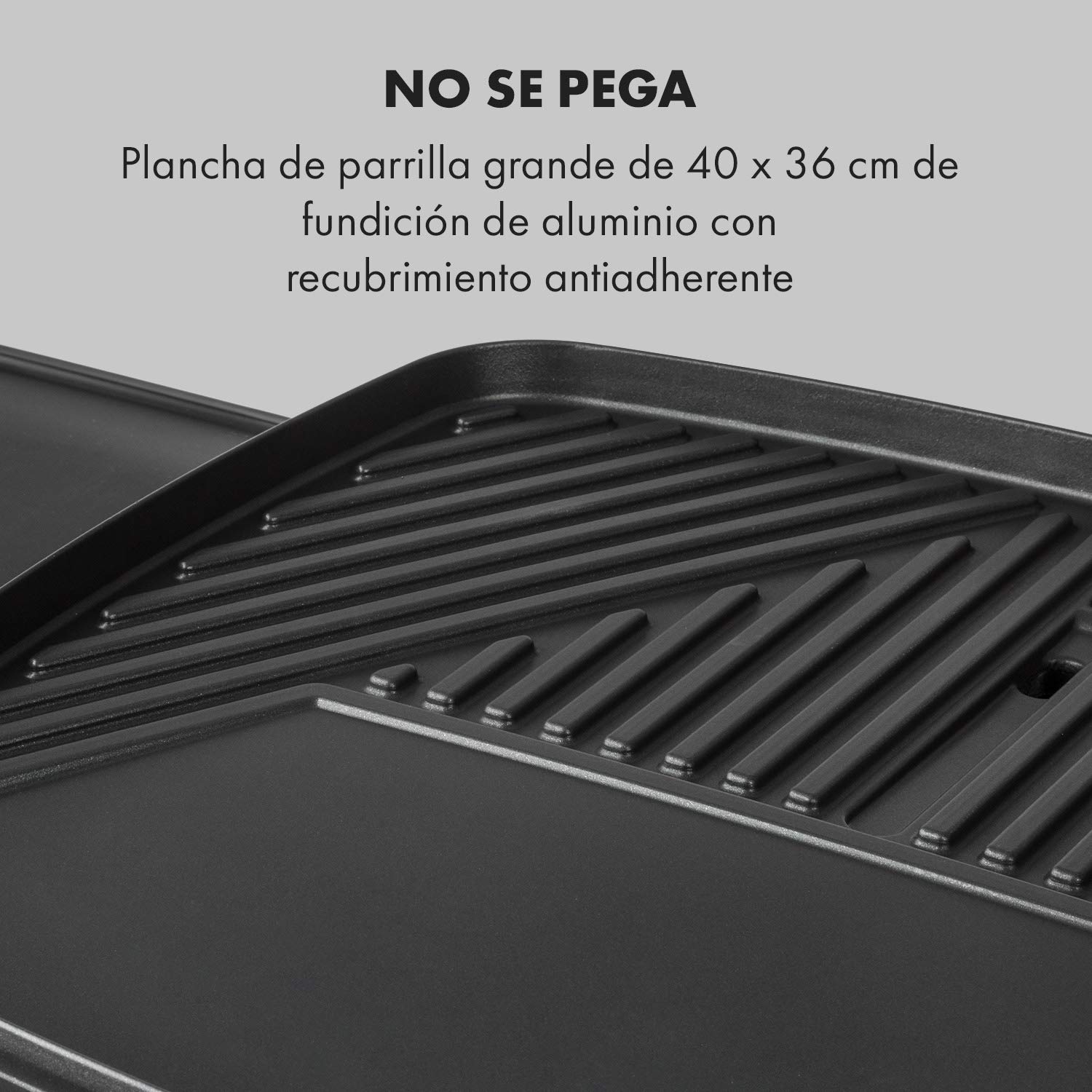 Klarstein Gatsby parrilla eléctrica, parrilla de pie y de mesa, 2000 W, EasyGrill Concept, superficie 40 x 36 cm, aluminio fundido a presión, antiadherente, campana, dos mesas laterales, beige/negro
