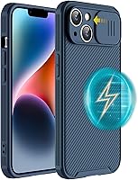 Vista 14 de Hitaoyou Funda magnética para iPhone 13 Mini, funda protectora para cámara iPhone 13 Mini [compatible con carga MagSafe] con cubierta deslizante
