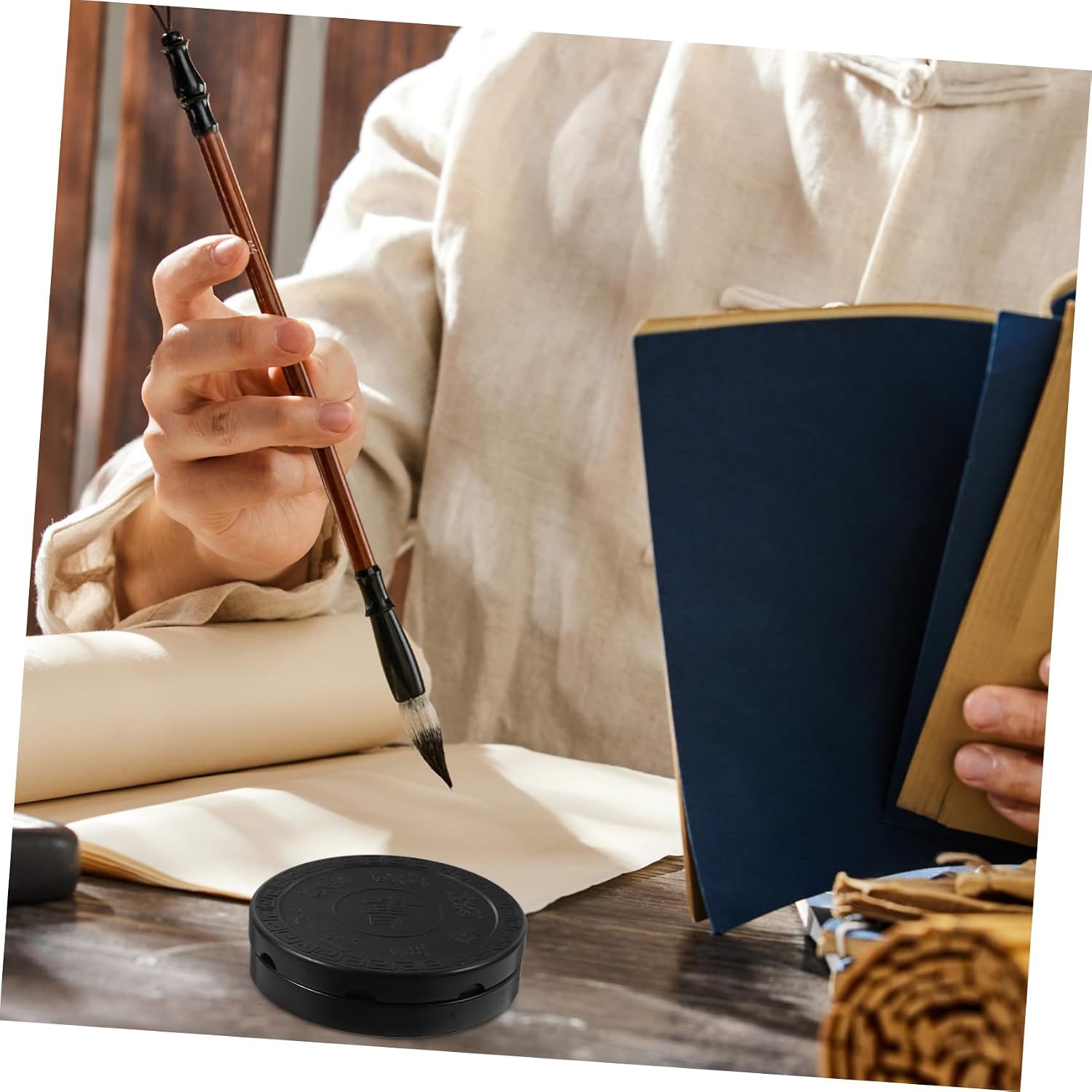 Practical Drawing Inkstone Calligraphy Inkstone Cover Ink Grinding Calligraphy Painting Tool