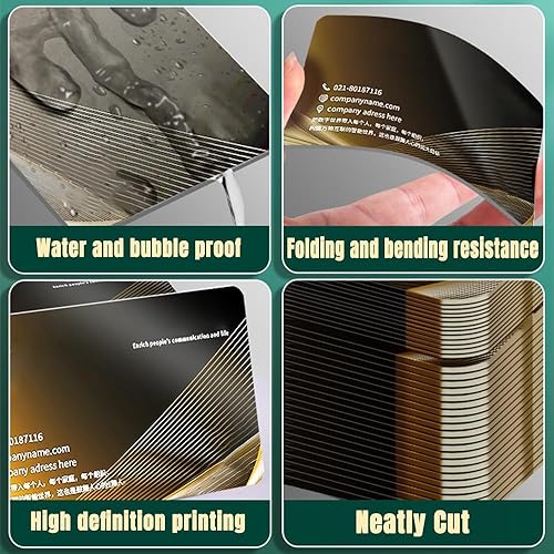 Miniatura 4 de Tarjetas de visita personalizadas de PVC impermeables para añadir fototextologotipoimprimir tus propias tarjetas de visita personalizadas impresas