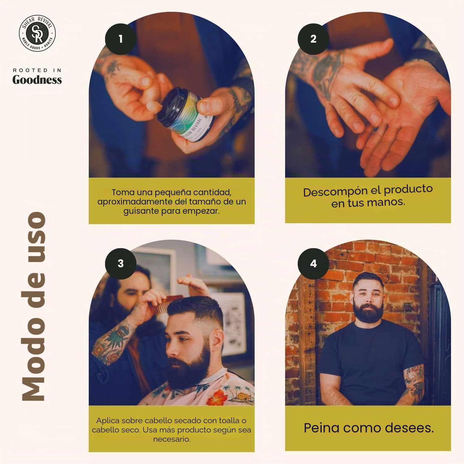 Shear Revival Pomada de gel Younger Days - Medium Hold Gel para peinar el cabello a base de agua, fórmula vegana de alto brillo, con aroma a mandarina y vainilla, 96 g
