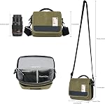 Sac à Caméra Besnfoto Petit Sac à Bandoulière pour Caméra Sans Miroir Étanche en Toile, Sac Messager Compact et Mignon pour Femmes et Hommes