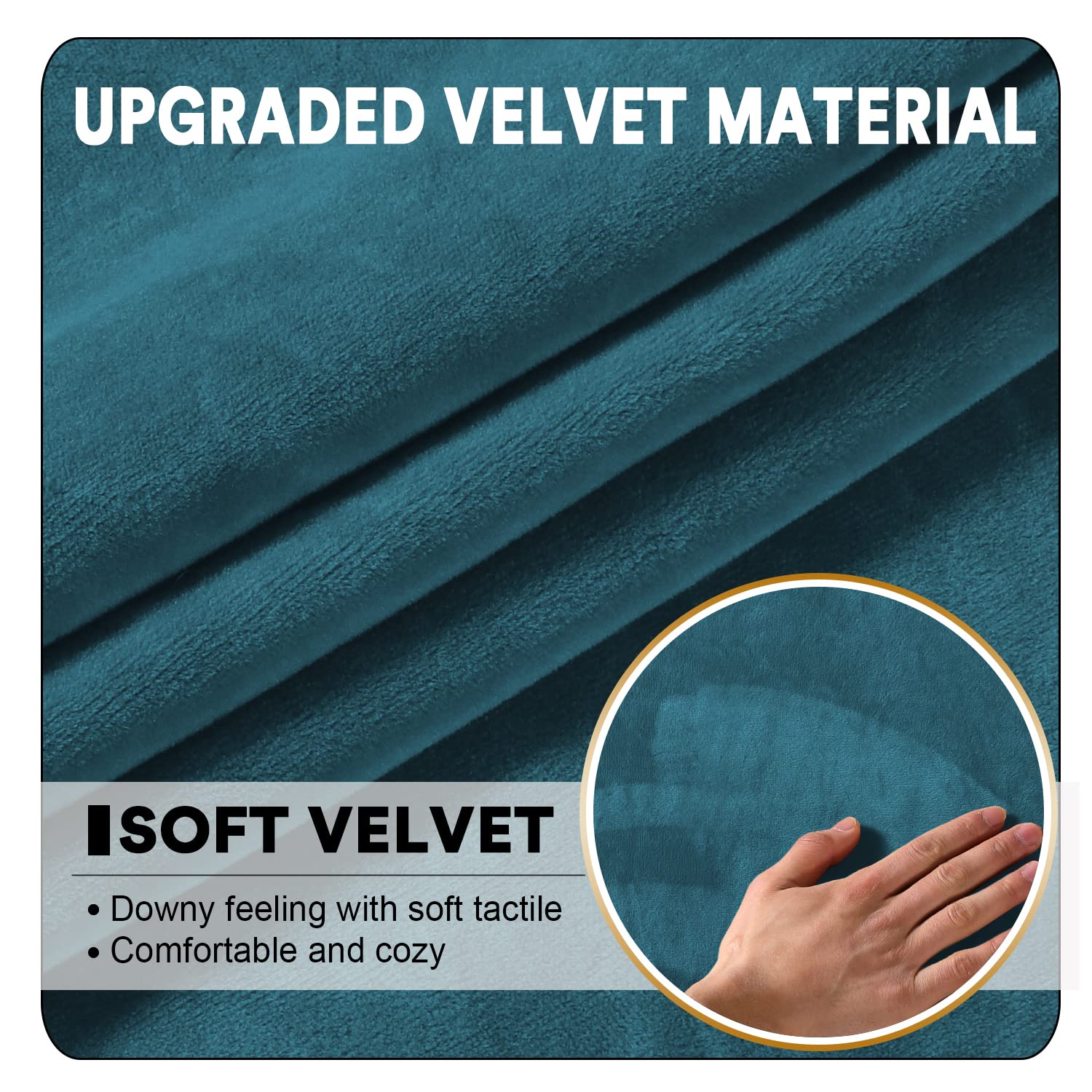Mingfuxin Sectional Couch Covers 3 Pieces Velvet Sofa Seat Cushion Covers L Shape Separate Cushion Couch Chaise Cover Elastic Furniture Protector for Both Left/Right Sectional Sofa Couch - Image 5