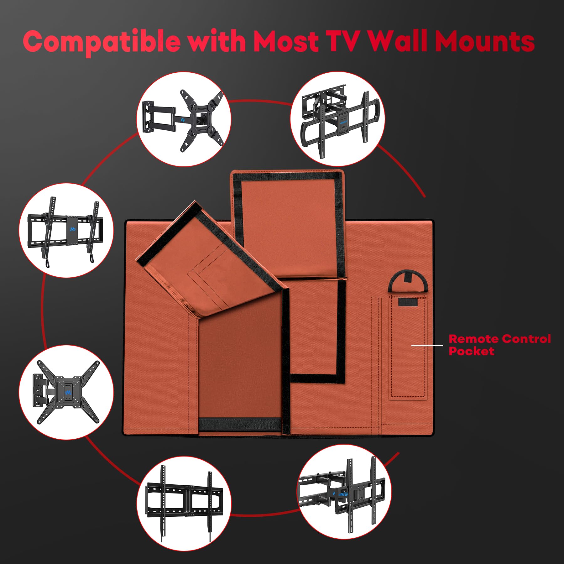 Zettum Funda de TV para exteriores de 70 pulgadas, 600D, impermeable y resistente a la intemperie, para TV de 65 a 70 pulgadas, protector de caja de TV resistente para TV de pantalla plana exterior