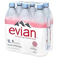 Vista 14 de Agua de manantial Evian natural, botellas de 33.8 oz