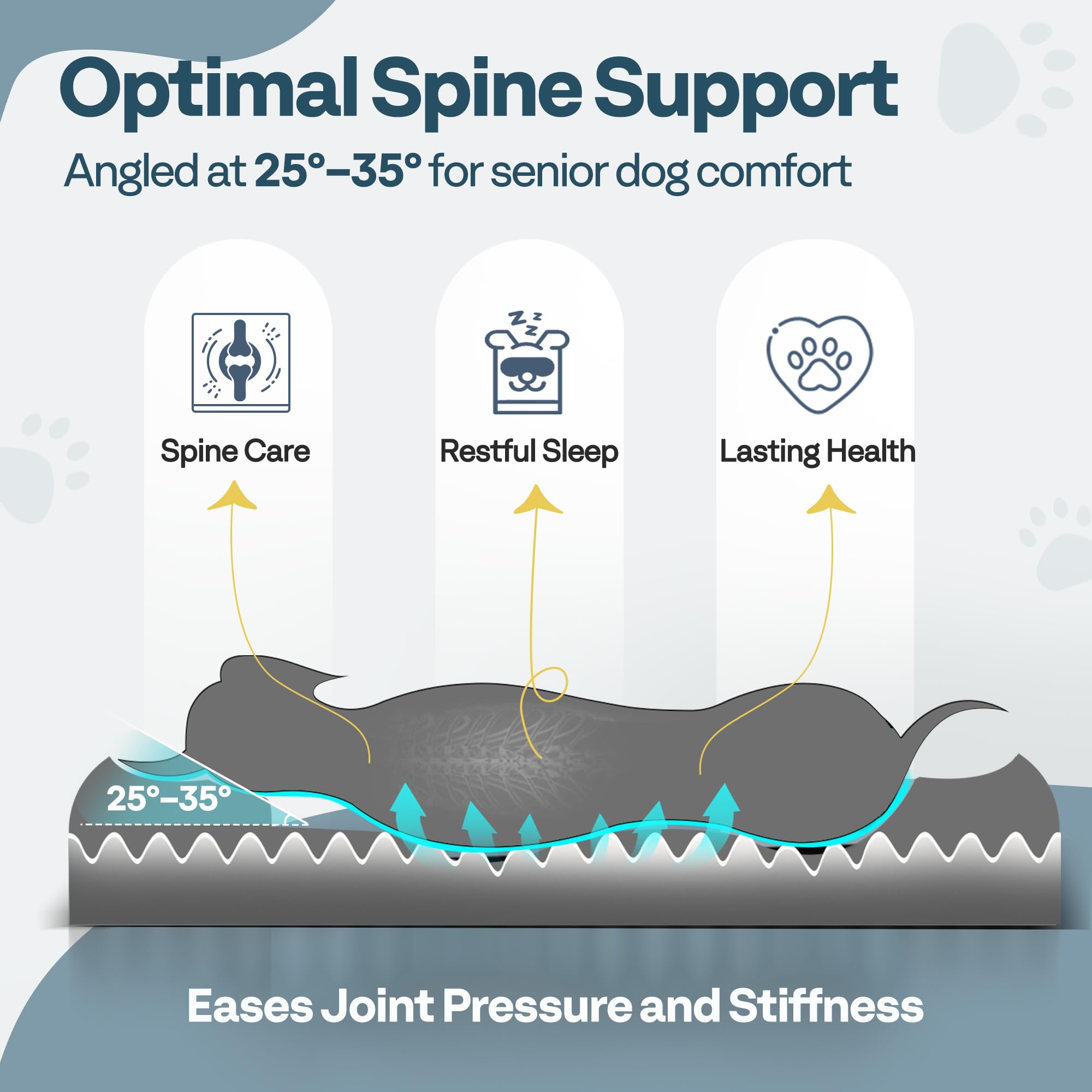 Orthopedic Dog Bed for Large Sized Dogs with Removable Washable Cover, Waterproof Lining & Non-Slip Base, Pet Dogs Couch Sofa with Extra Thick Dual-Layer Interior Padding, 36", Brown - image 4