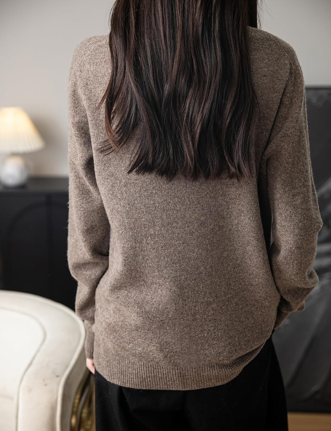 Chanyarn Women's 100% Merino Wool Seamless Sweater Mock Neck First-Line Ready to Wear Long Sleeve Knitted Pullover Tops - Image 6