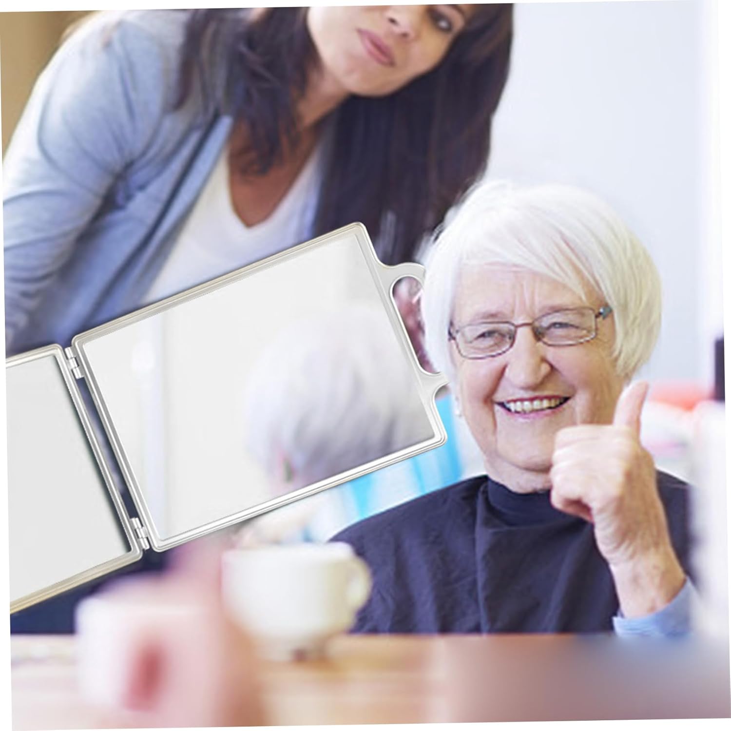 Foldable Mirror 14x9 Inch Portable Dance Mirror with Handle for Home Fitness Spa Travel Foldable Travel Dance Portable Folding.