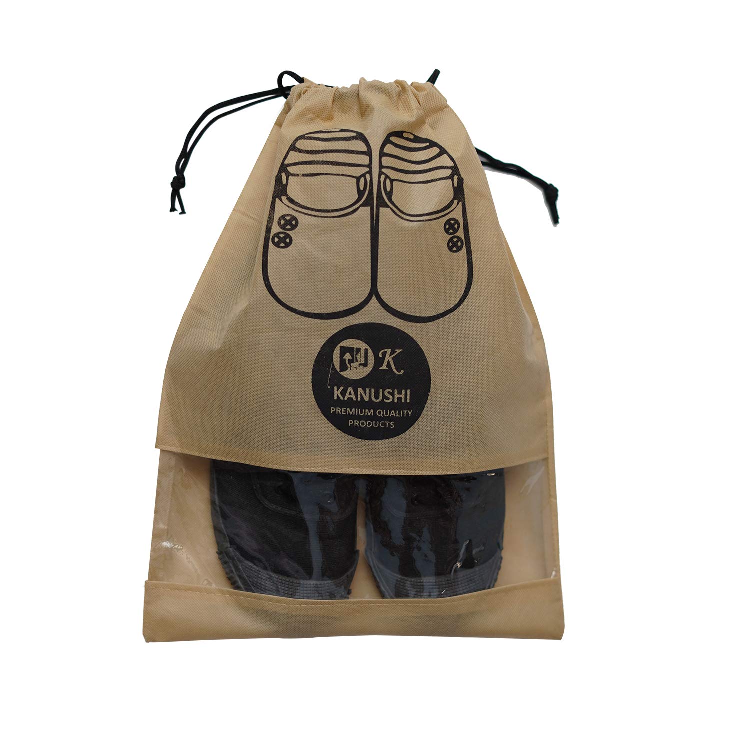 KANUSHI Industries - Juego de 9 bolsas/bolsas/organizadores para zapatos, color beige, Beige, Estándar, Beige, Estándar