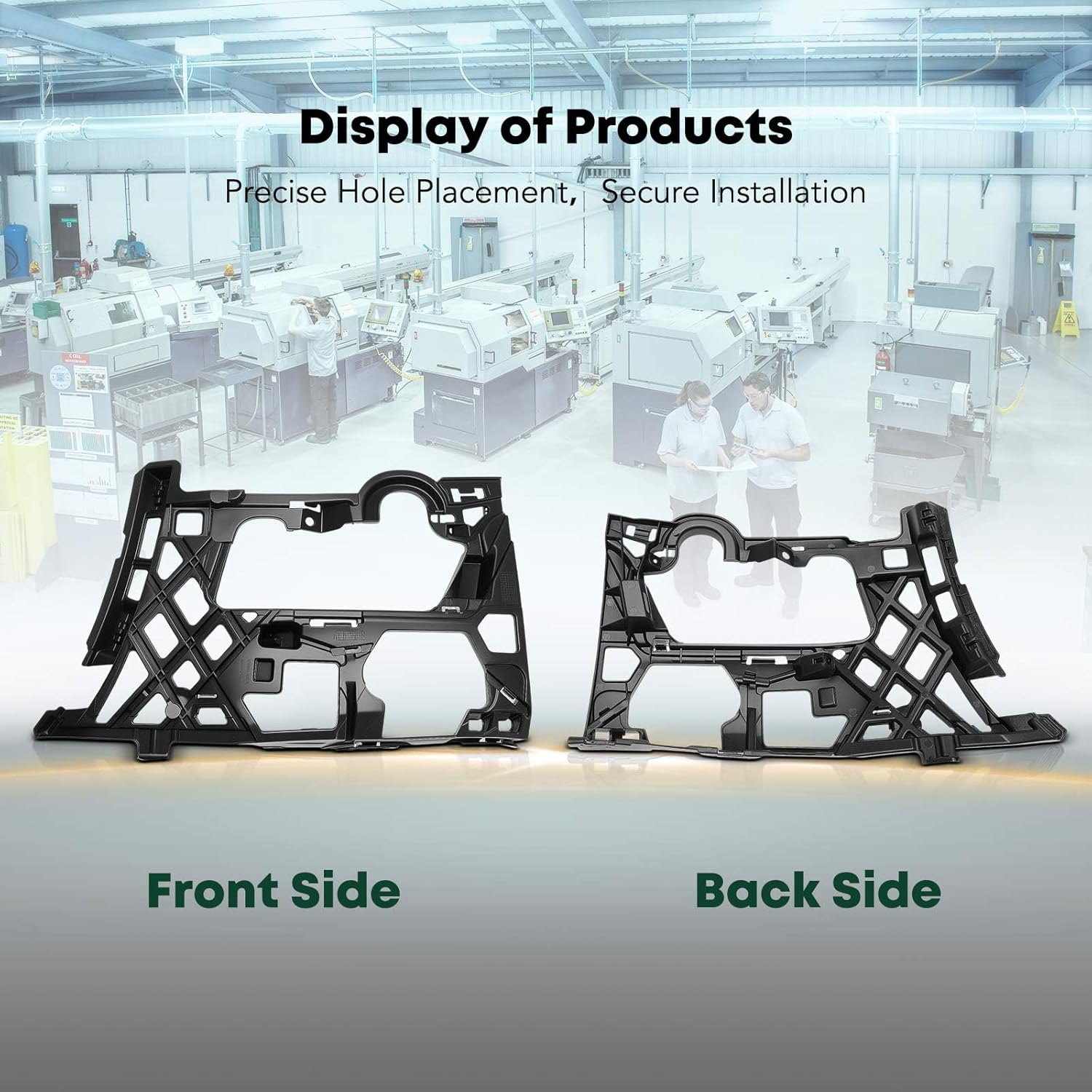 YHTAUTO Front Left Driver Side Bumper Cover Support Compatible with Volkswagen Golf 2015-2017, Golf SportWagen 2017, Bumper Bracket