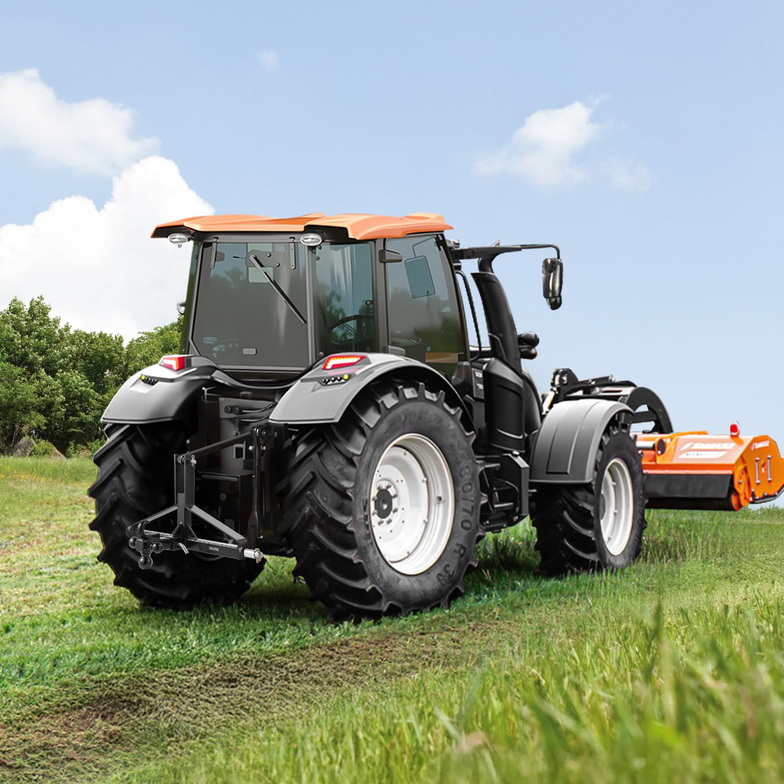 VEVOR 3-Punkt-Anhängerkupplung 660x165x450 mm, 3-Punkt-Schnellkupplungsaufsatz, Traktor-Dreipunktaufnahme, kompatibel mit Kubota, Mahindra, Ford, Yanmar, John Deere, Massey Ferguson