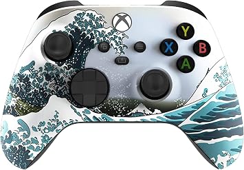 Custom Controllerzz Wireless Controller for Microsoft Xbox Series X/S & Xbox One - Custom Soft Touch Feel - Custom Xbox Series X/S Controller (X/S Waves)