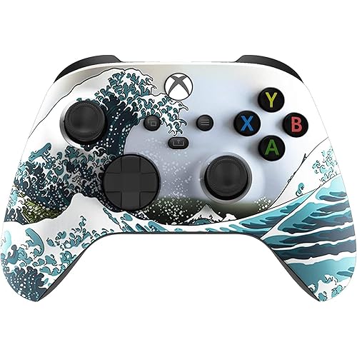Custom Controllerzz Wireless Controller for Microsoft Xbox Series X/S & Xbox One - Custom Soft Touch Feel - Custom Xbox Series X/S Controller (X/S Waves)