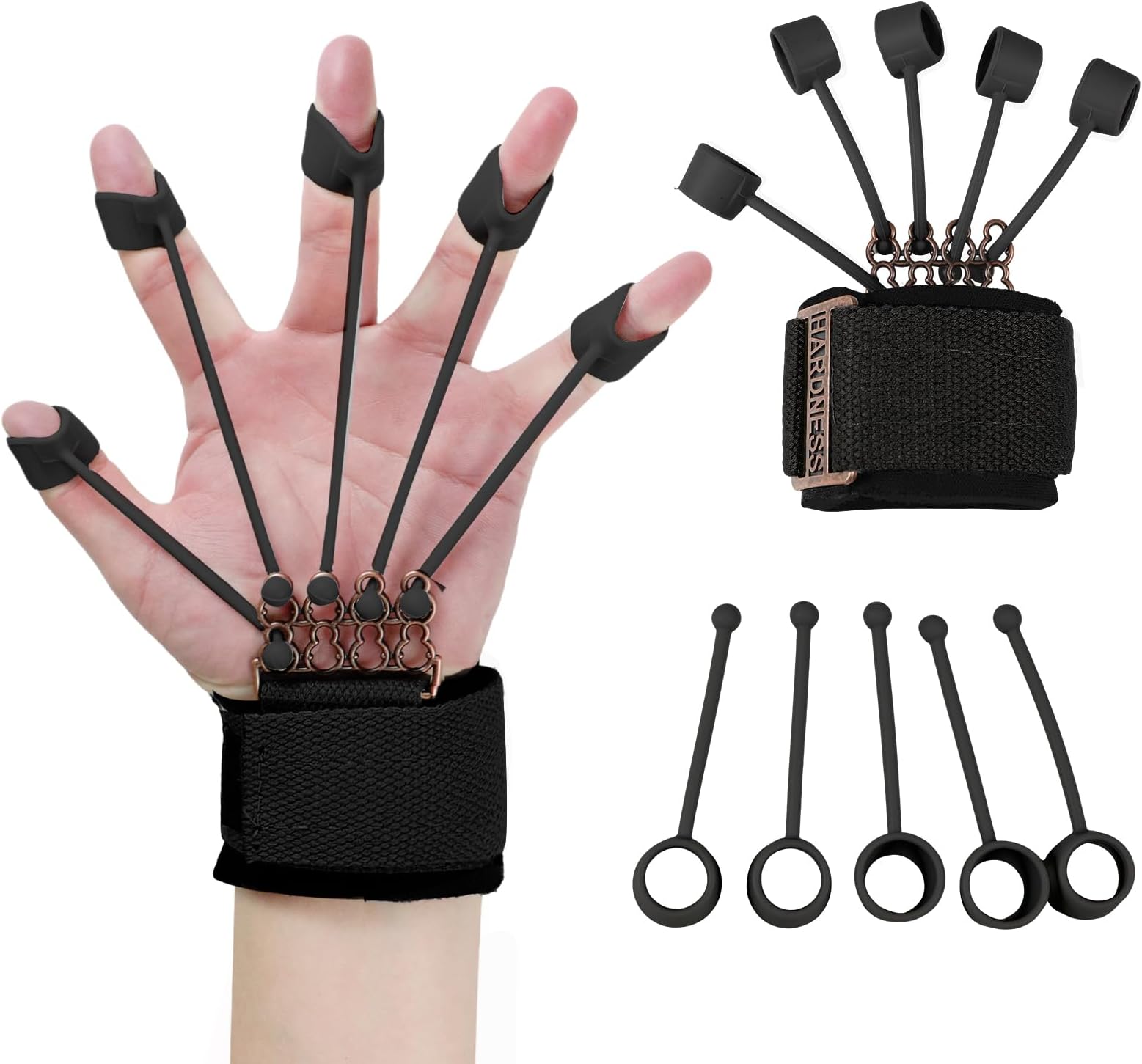 Finger Strengthener, New Grip Strength Trainer, Finger Exerciser, Hand Strengthener for Strength Training, Finger Flexion Extension Training