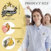 Vista 2 de Ceenna 50 piezas de insignia de solapa de empleado del mes en masa, estrella de reconocimiento, regalo de apreciación, recompensa de rendimiento