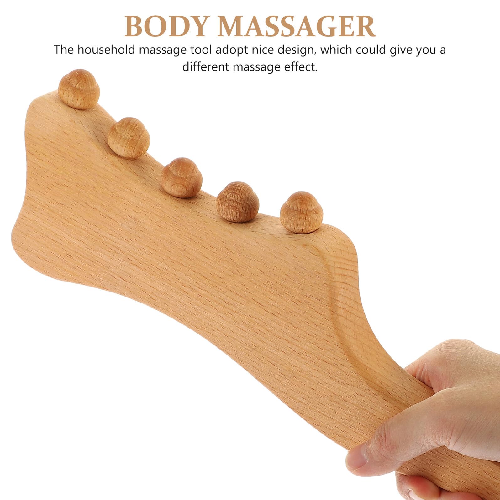 Strumento Gua Sha in Faggio per Massaggio Corpo, Uso Domestico