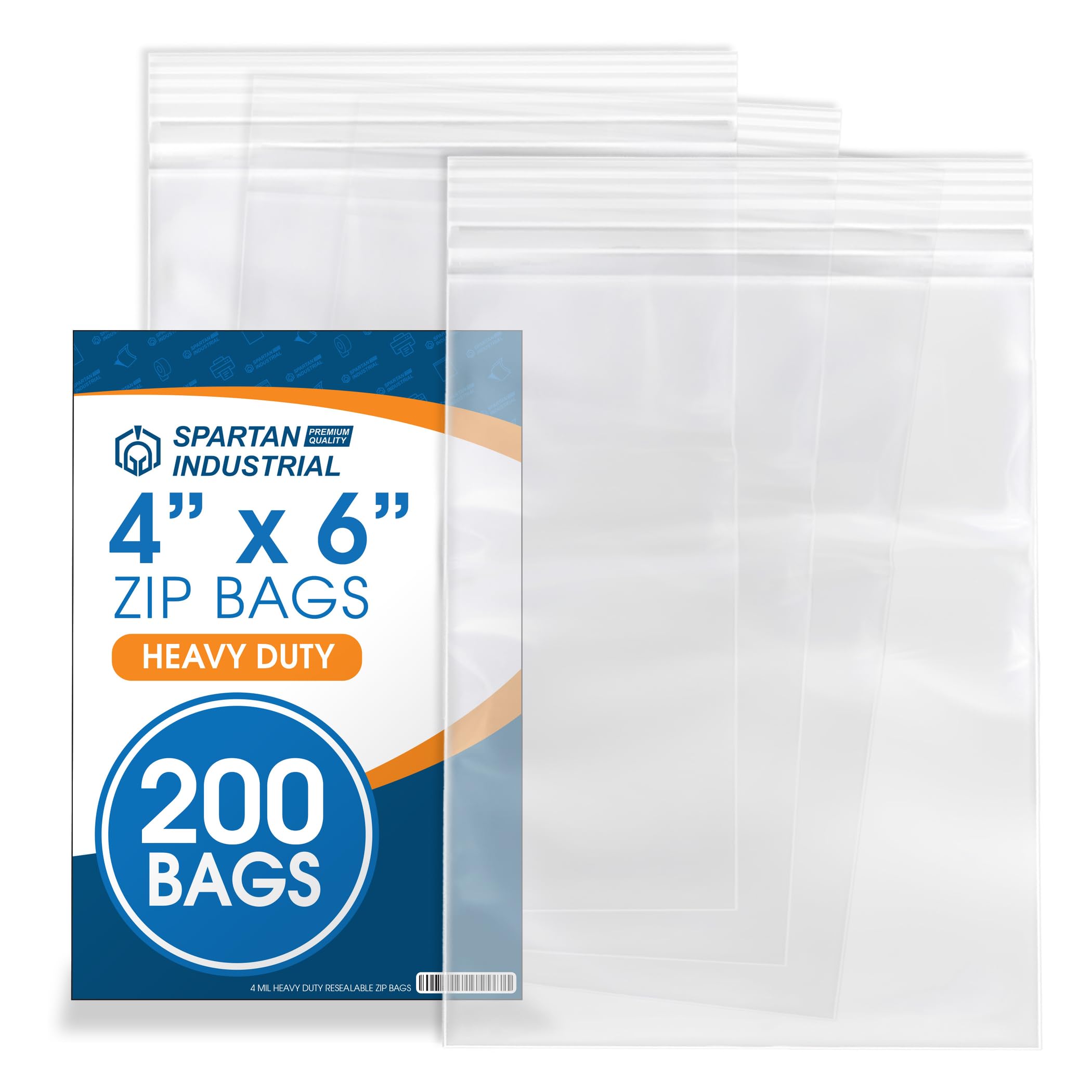 Amazon.com: Spartan Industrial - 200 Count - 4” X 6” (4 Mil Heavy