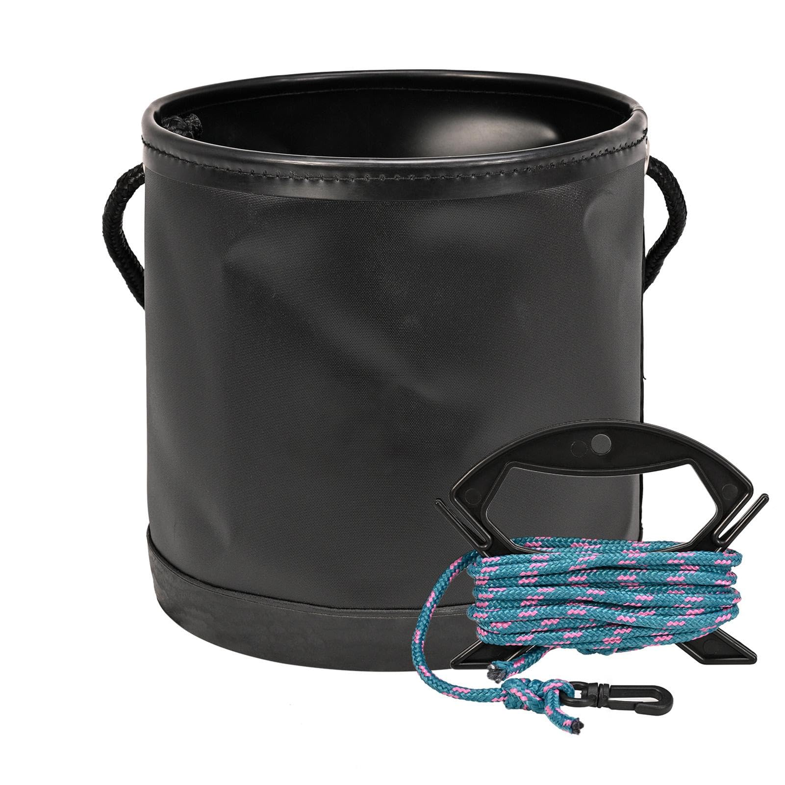 Secchio Pieghevole 9 Litri - Per Pesca, Campeggio E Pulizie - Foto 5