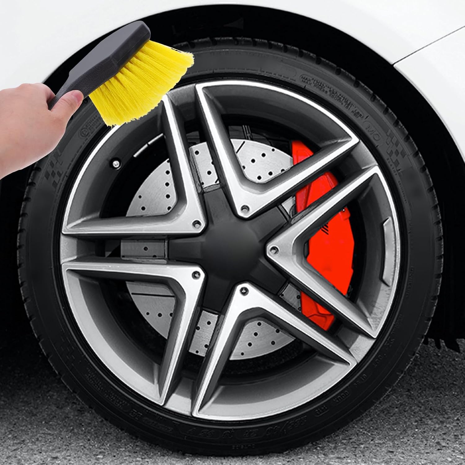 9pcs Car Cleaning Kit Soft Wheel Brushes, Auto Detailing Set for Rims, Tires, Dashboard, and Air Vents, Car Interior and Exterior Cleaning Tools