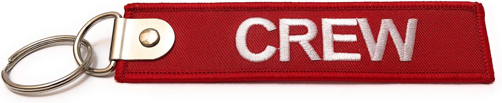 Premium Embroidered Crew Luggage Tag - Red/White -Set of 2 - Aviamart