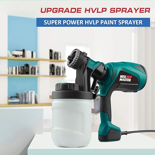 Miniatura 2 de NEU MASTER NSG0070 - Pulverizador de pintura pistola de pintura HVLP con 3 patrones de pulverización 3 tamaños de boquilla y recipiente desmontable