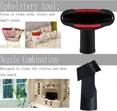 Miniatura 7 de Accesorios para aspiradora de 1.260 in (1-1/4 pulgadas) o 1.378 in (1-3/8 pulgadas) Accesorios para aspiradora, boquilla de cepillo, herramienta de