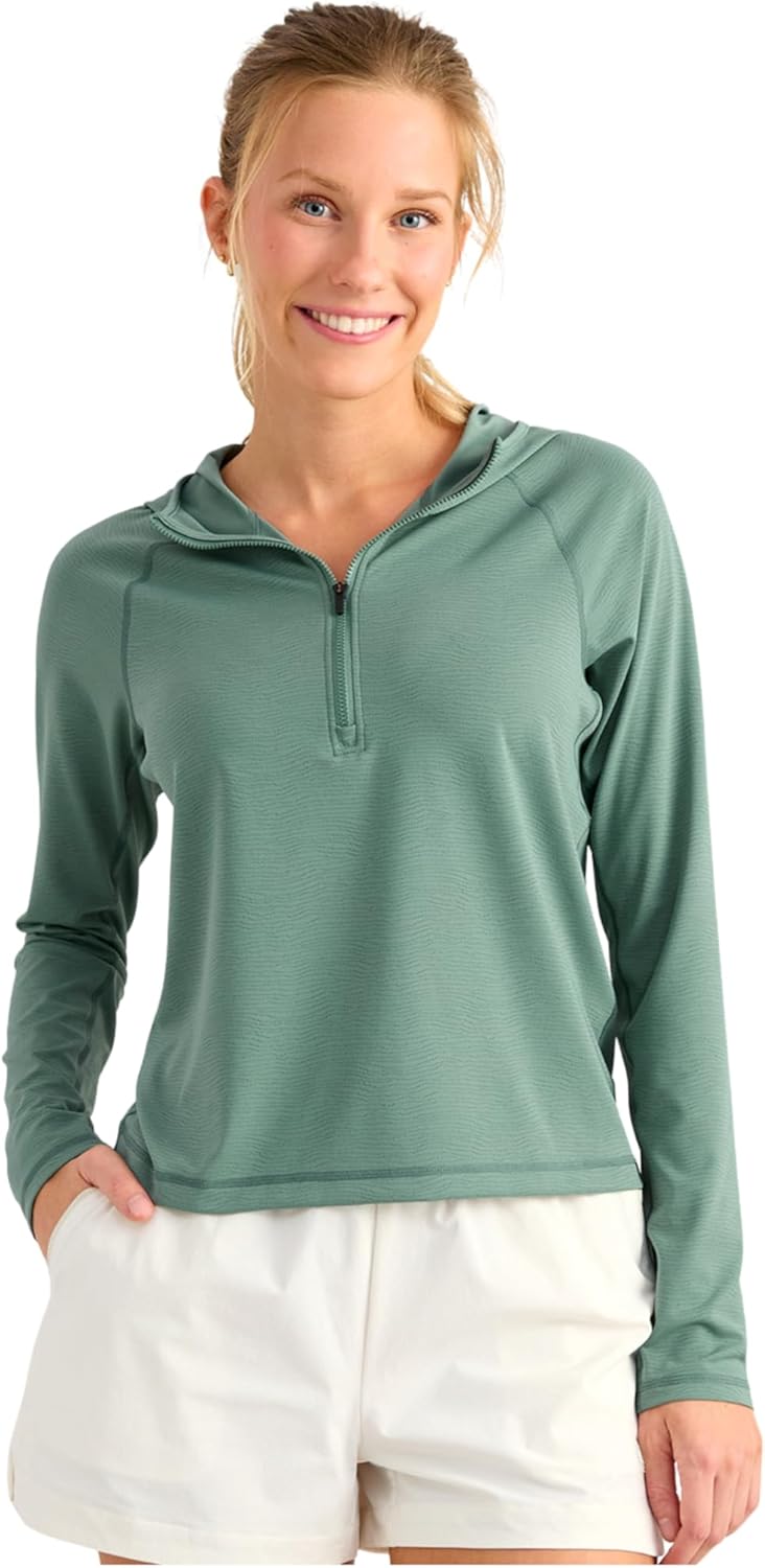 HUK Women's Sunup Long Sleeve Hoodie, Upf 50 Performance Fishing Hoodie With Thumbholes and Stretch Fabric