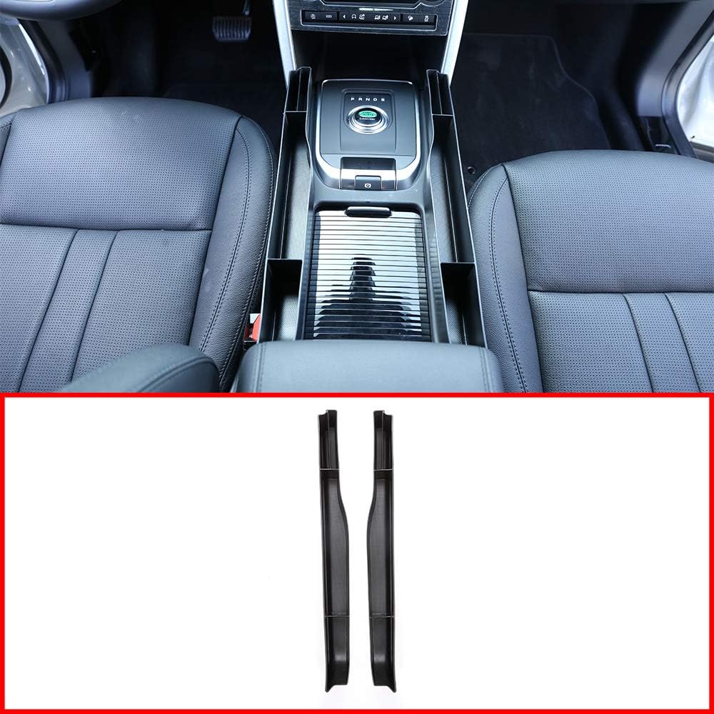 for Land Rover Discovery Sport 2015 2016 2017 2018 Black ABS Plastic Car Central Side Multifunction Storage Box Phone Card Tray Accessories (Left+Right)
