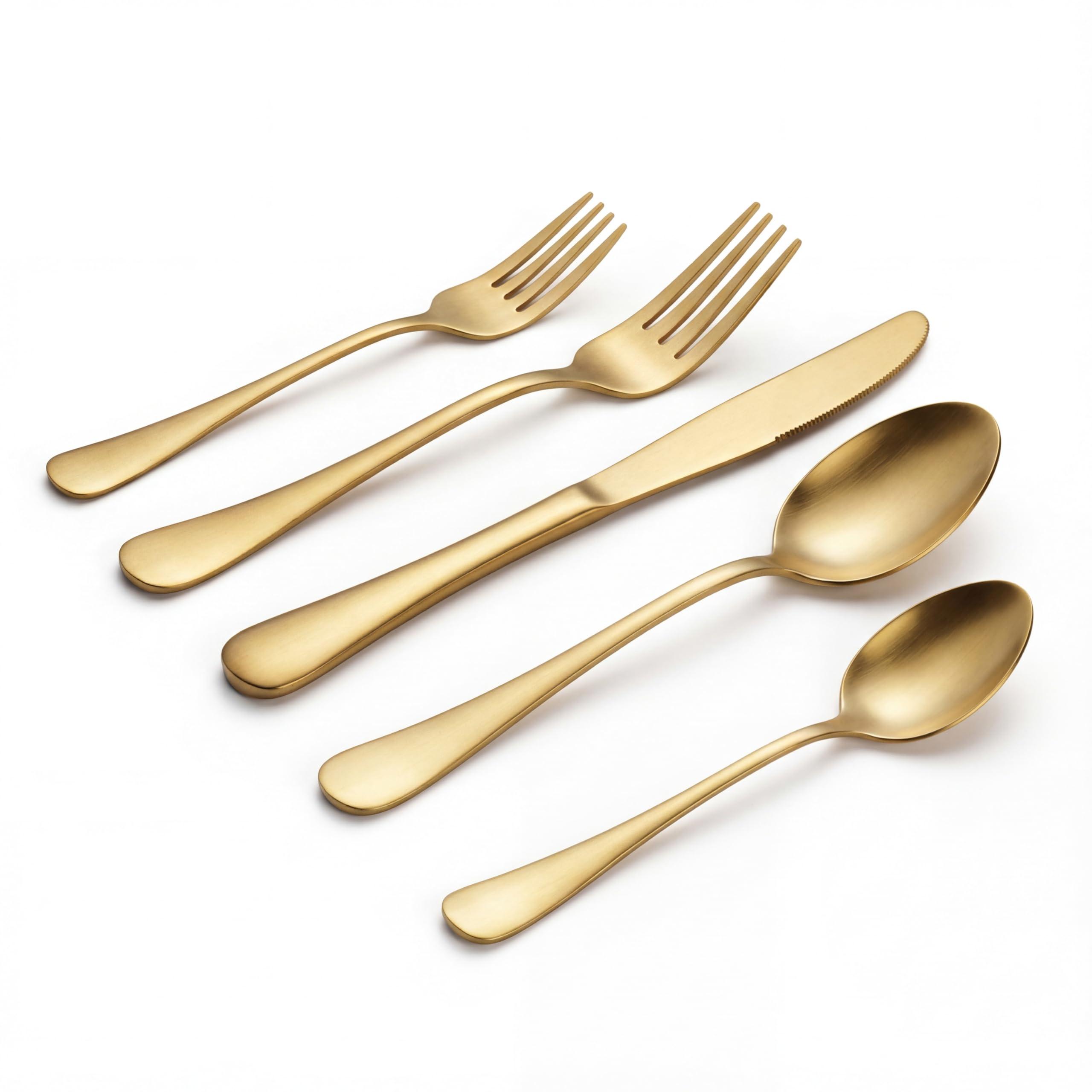 LIANYU Matte Gold Silverware Set for 8, 40 Piece Stainless Steel Flatware — Amazon image 22