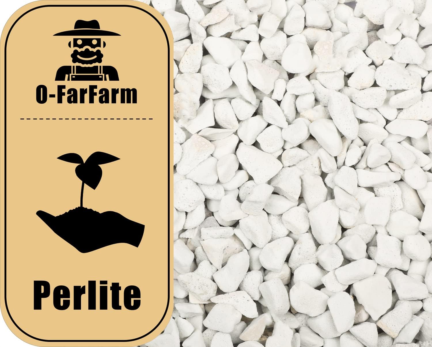 Chunky Perlite Bulk, Horticultural Pearlite Coarse Perlite for Plants Indoor, Additive Conditioner Mix, Improve Drainage and Ventilation, Help Root Growth(5-10mm, 1qt)