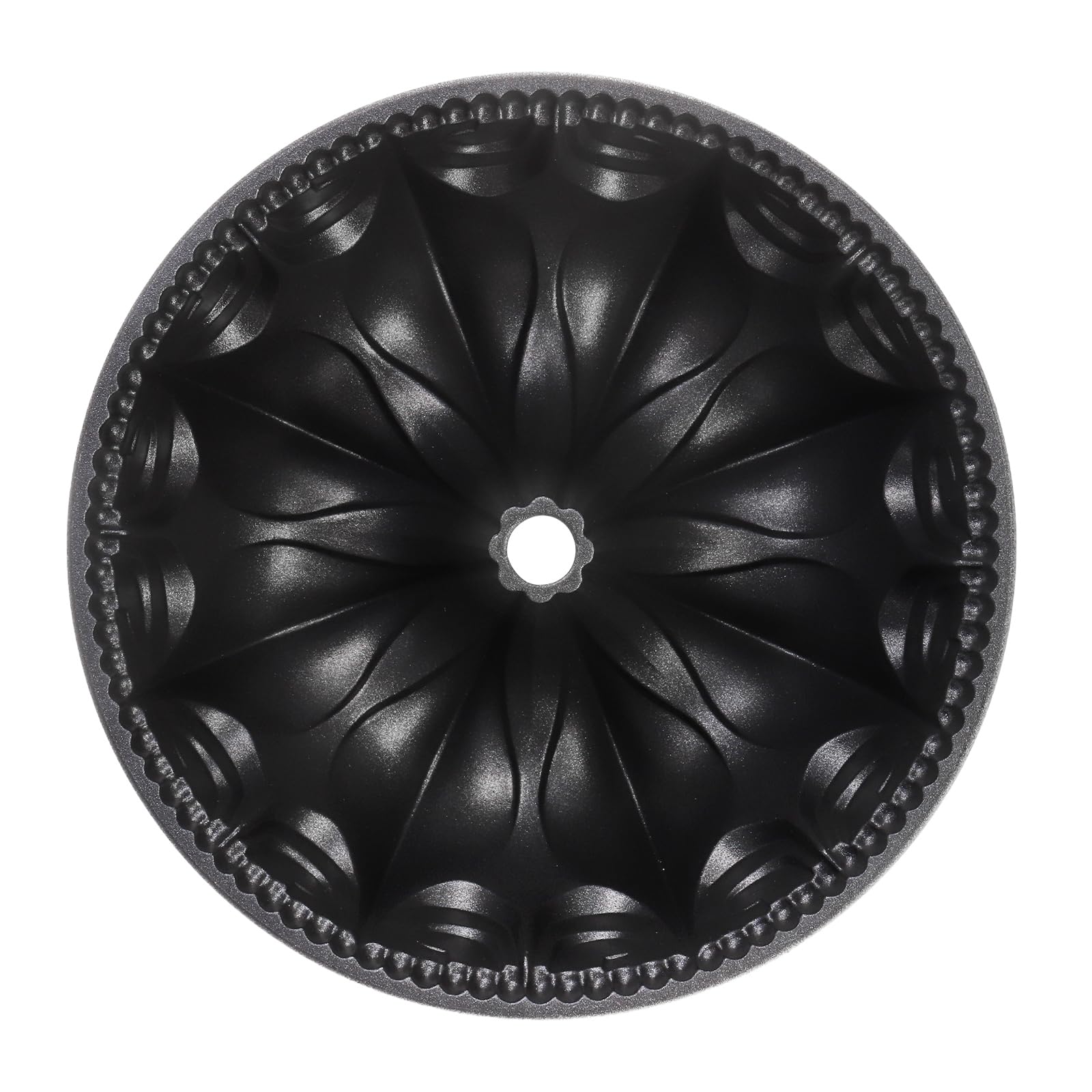 Frcctre Moule à gâteau cannelé anti-adhésif de 22,9 cm, 10 tasses à gâteau cannelé robuste en aluminium facile à démouler pour gâteaux DIY