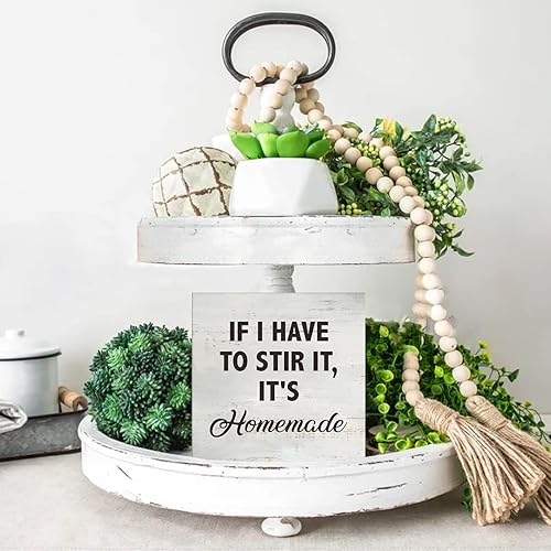 Miniatura 5 de Letrero de madera con texto en inglés "If I Have to Stir It, It's Homemade Kitchen Quote Wood" ("If I Have to Stir It, It's Homemade Kitchen Quote")