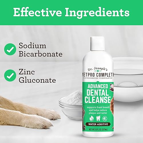 Miniatura 4 de VetPro Complete Dr. Joseph's Advanced Dental Cleanse, 8 onzas, ambientador de aliento de gato y perro, aditivo de agua para cuidado dental, combate